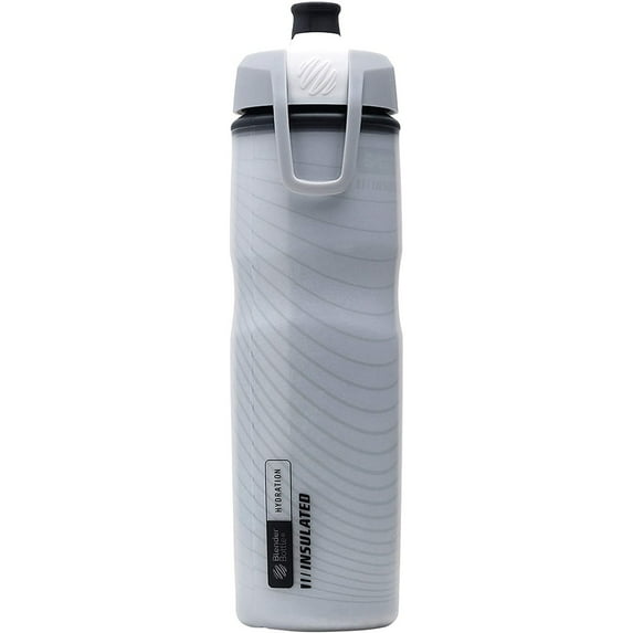 BlenderBottle Hydration Halex 24 oz White and Gray Solid Print Plastic Water Bottle