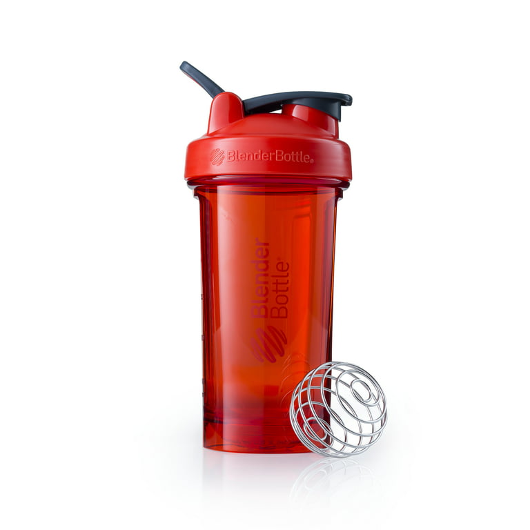 BlenderBottle Pro Series 24 oz Tritan Red Shaker Cup with Wide