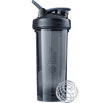 BlenderBottle Pro Series 28 oz Jet Black Shaker Cup with Wide Mouth and Flip-Top Lid