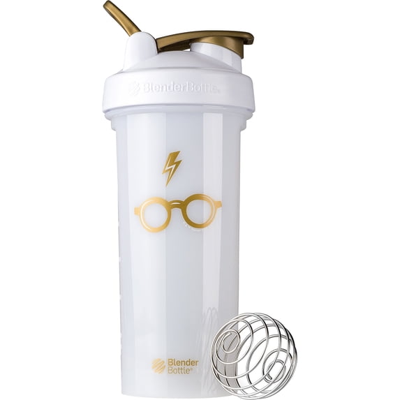 BlenderBottle Pro Series Shaker Cup, 28oz, Lightning Bolt Scar & Glasses