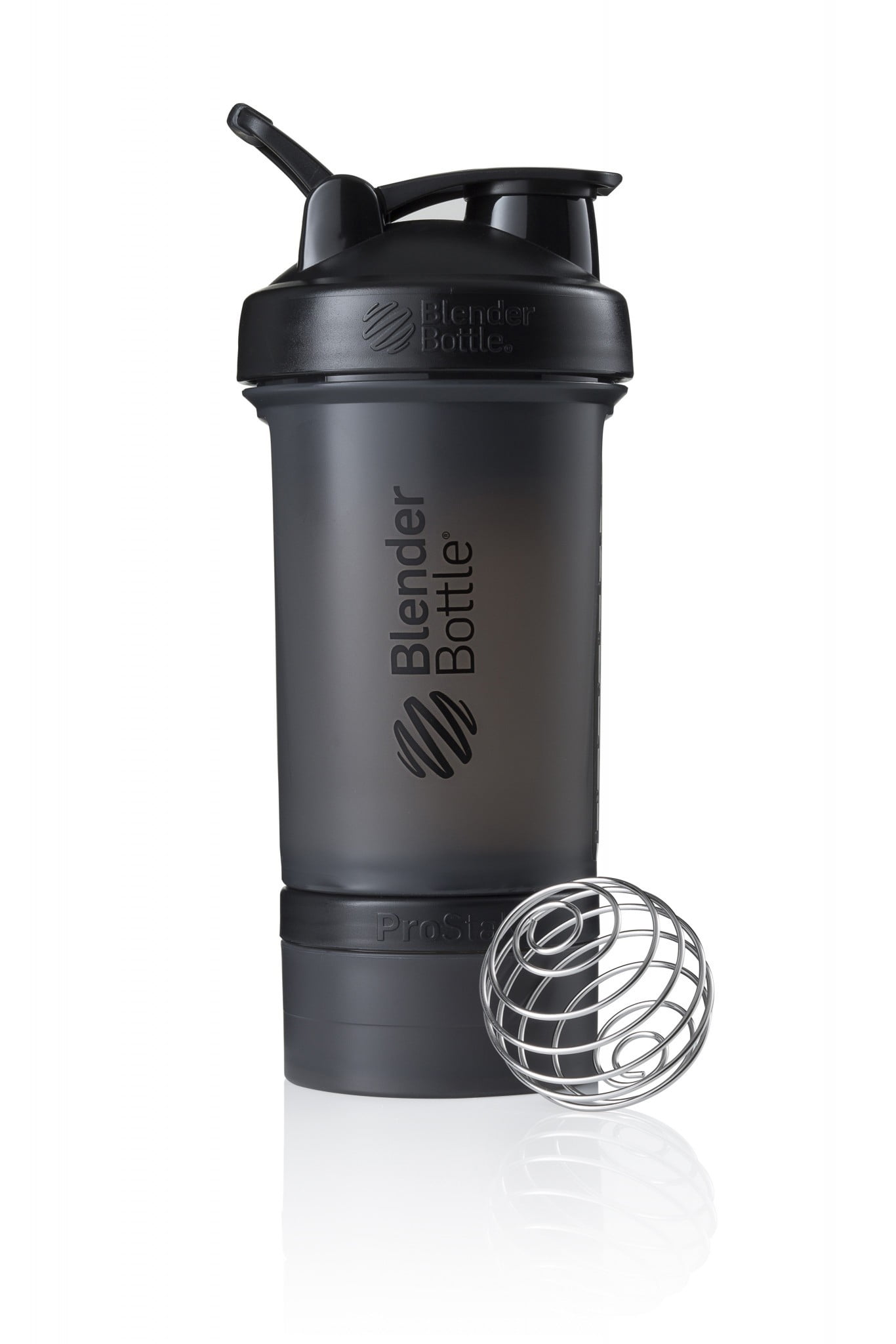 BlenderBottle Pro Series 24 oz Charcoal Shaker Cup with Wide Mouth