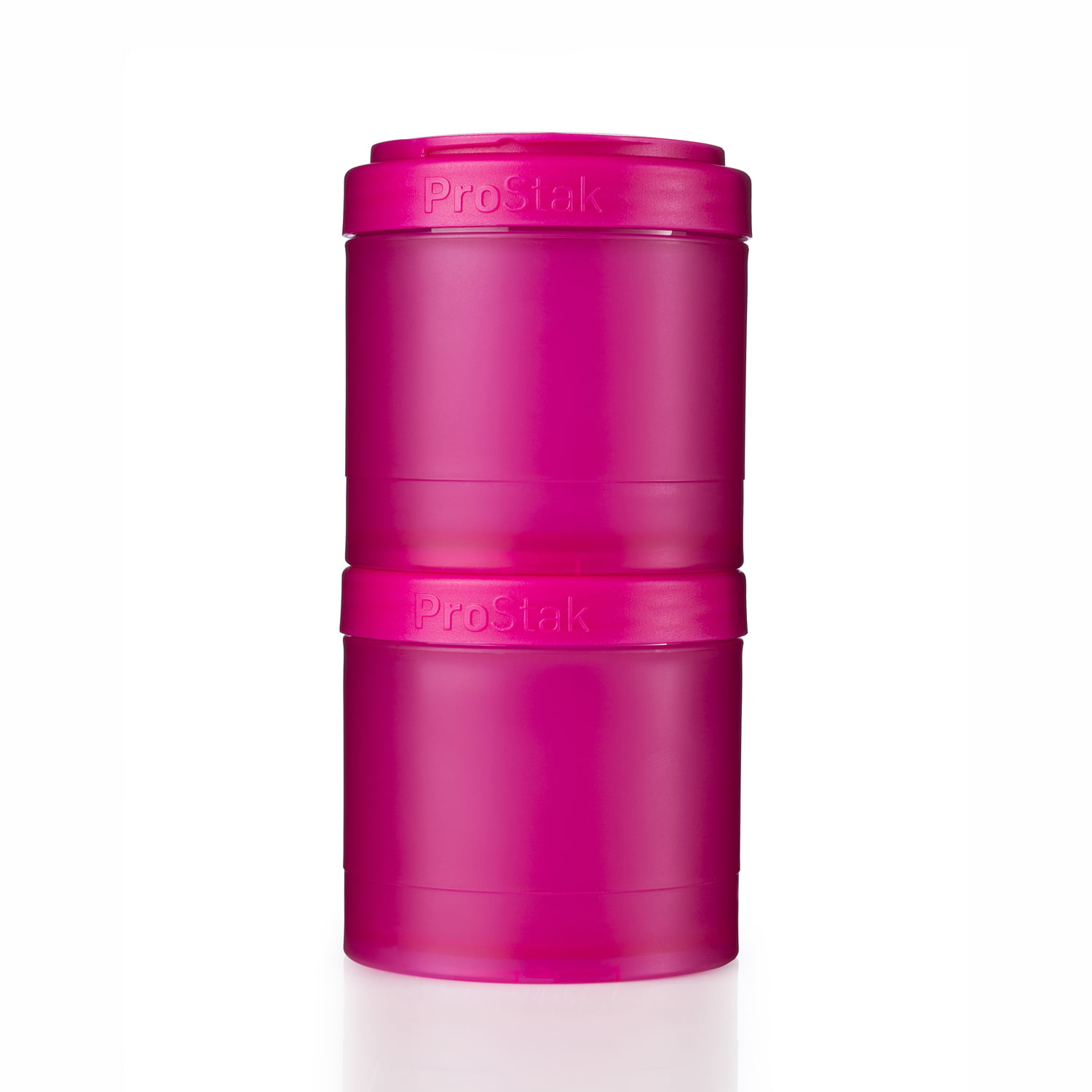 BlenderBottle Shaker Bottle with Pill Organizer and Storage for Protein  Powder, ProStak System, 22-Ounce, Rose Pink