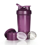 BlenderBottle ProStak 22 oz Purple Plum Shaker Cup with Wide Mouth and Flip-Top Lid
