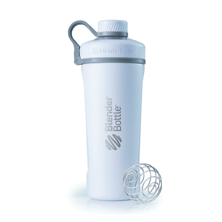 BlenderBottle Radian 26 oz White Shaker Cup with Wide Mouth and