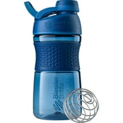 BlenderBottle SportMixer 20 oz Tritan Navy Blue Shaker Cup with Twist Cap and Textured Grip