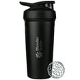 thumbnail image 1 of BlenderBottle Strada 24 oz Black Shaker Cup with Flip-Top and Wide Mouth Lid, 1 of 9
