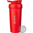thumbnail image 1 of BlenderBottle Strada 24 oz Stainless Steel Shaker Cup Red with Push-Button and Locking Mechanism, 1 of 5