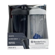 BlenderBottle Strada Shaker Bottle, 28 oz, Tritan Plastic, Leakproof Flip Cap, Wire Whisk Ball, BPA-Free, Pack of 2