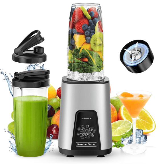 Blenders for Smoothie, 900W Personal Blender for Shakes and Smoothies with 2 * 22oz BPA Free Portable Cups, Small Juicer for Protein Shake, Baby Food, Frozen Drink
