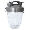 thumbnail image 1 of Blendin 18oz Short Cup and Flip Top To-Go Lid, Compatible with Nutribullet 600 Watt and 900 Watt Blenders, 1 of 6