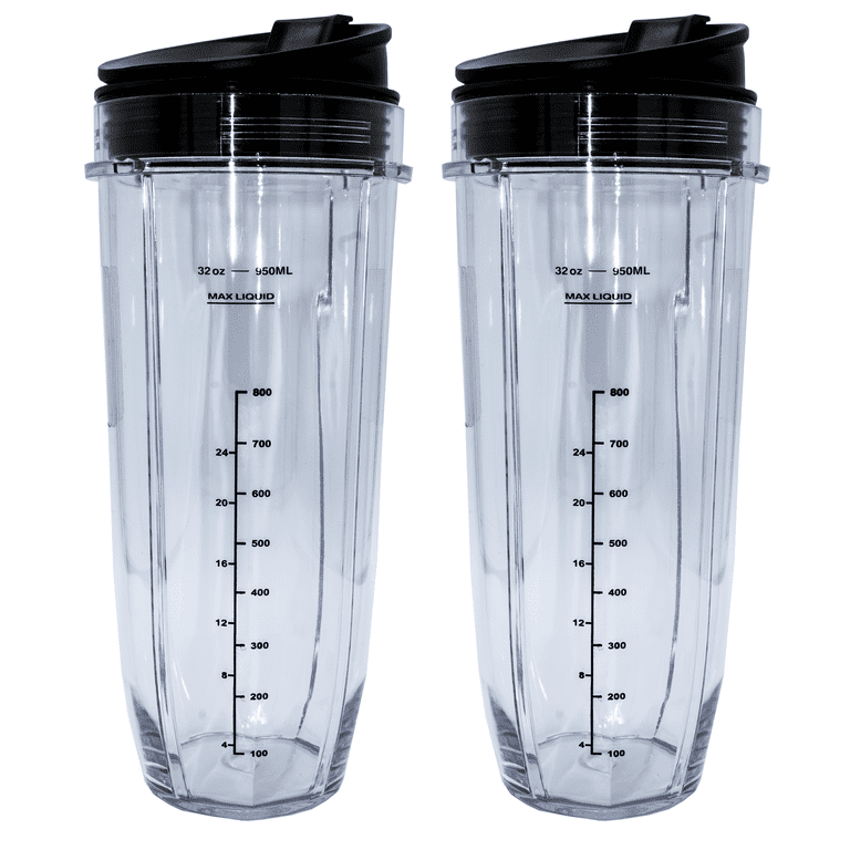 Blendin 2 Pack 32 Ounce Cup with Sip N Seal Lids, Compatible with