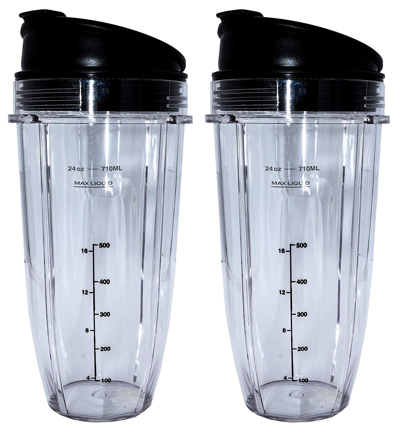 Blender Replacement Parts for Ninja, 2 24Oz Cups with To-Go Lids