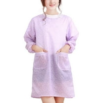 Blending Aprons Clearance! Long Sleeve Aprons for Women Cooking Garden Apron Adult Smock Women Floral Long Sleeve Kitchen Cooking Baking Apron Working Smock