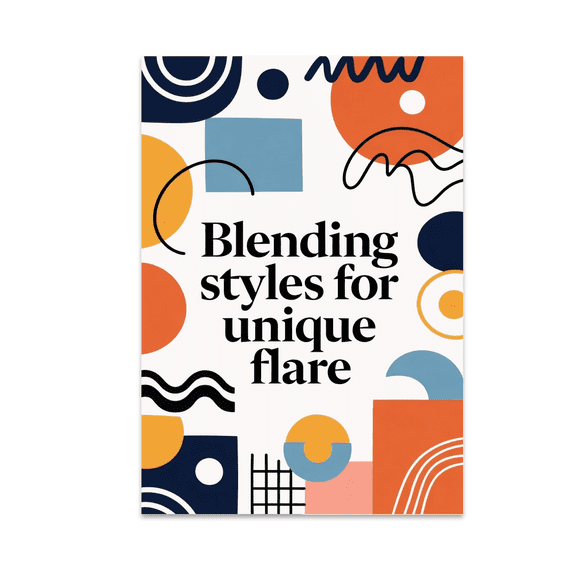 Blending Styles for Unique Flare - Modern Art Enthusiast - 13x19 Poster Print