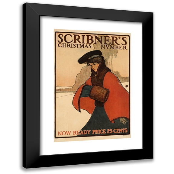 Blendon Campbell 17x24 Black Modern Framed Museum Art Print Titled - Scribner's Christmas Number (ca. 1900)