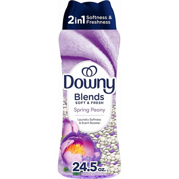 Blends 2-in-1 Soft & Fresh Laundry Scent Booster Beads, Spring Peony Scent, 24.5 OZ, Laundry Softness and Scent Booster
