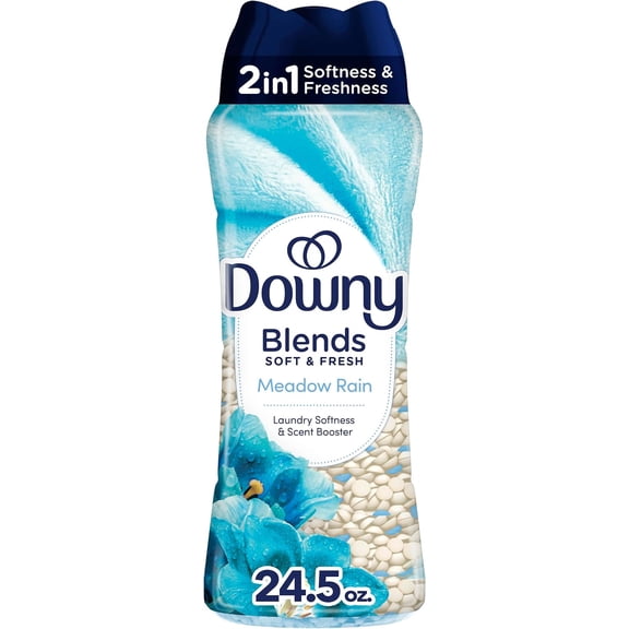 Blends In Wash Laundry Scent Booster Beads, Meadow Rain Scent, 24.5 OZ, Fabric Softener Beads And Freshness