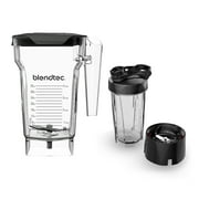 Blendtec FourSide 75 oz GO Travel Bottle 34 oz BUNDLE-Professional-Grade Blender Jar-BPA-free-Clear