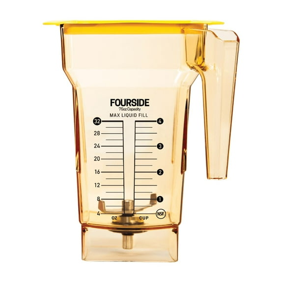 Blendtec Commercial Four Side Blender Jar, 2 Quart (Yellow)
