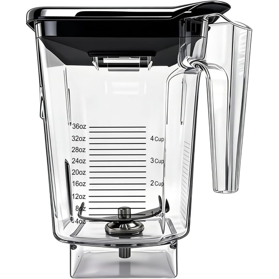 For Blendtec Wildside+ Jar- Four-Sided Replacement Blender Pitcher Cup - Compatible with Classic/Designer/Professional/Commercial Series Container-36 oz Blending Capacity