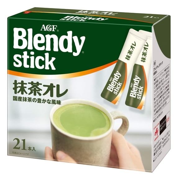 AGF Blendy Stick Matcha Green Tea au lait Milk 20 Packs Made in Japan - Tokyo Sakura Mall