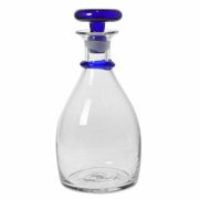 Blenko Ring Decanter, Crystal/Cobalt 7619002001