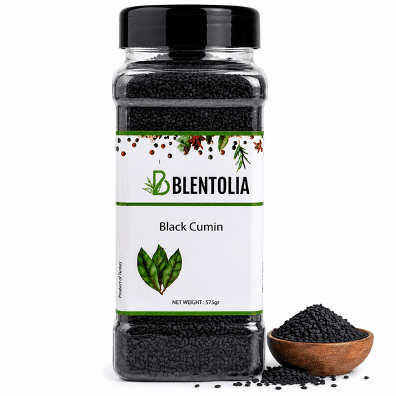 Blentolia Whole Black Cumin Seeds/ Caraway 20.3 oz (575g) | 100% Pure Nigella Sativa Seeds | Premium Turkish Black Seed | Non-GMO, No Additives | Rich Aroma & Bold Flavor