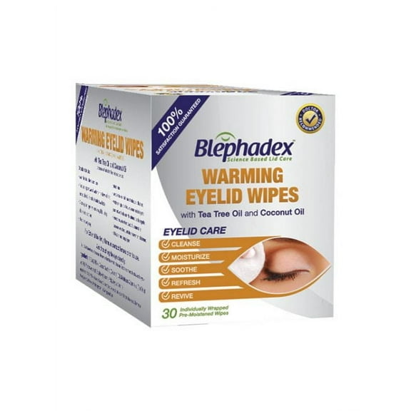 Blephadex Warming Eyelid Wipes 30 Count