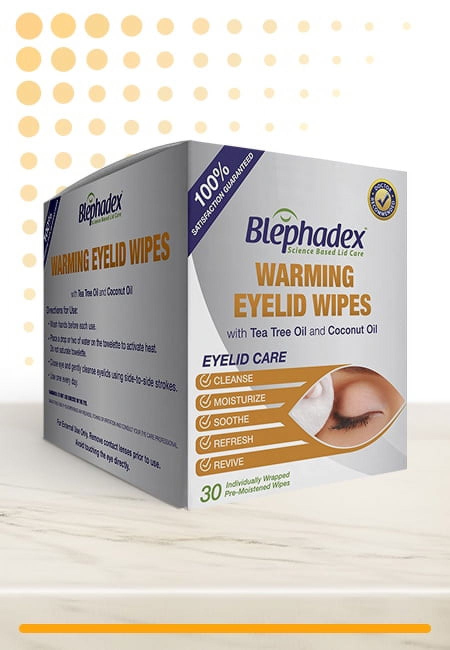 Blephadex® Warming Eyelid Wipes, Soothing Eyelid Cleanser for Sensitive