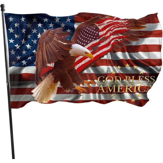 Bless America Flag Retro American Rebel Constitution Flags