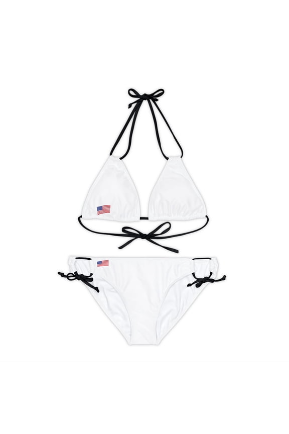 Bless America Strappy Bikini Set (AOP)
