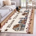 thumbnail image 1 of Bless This Area Rugs 4x6 ft Home Farmhouse Country Star Barn Bucket Berry Washable Rug Non Slip Indoor Carpet Absorbent Floor Mat for Living Room Bedroom Dining Room, 1 of 9