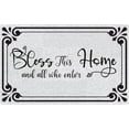 thumbnail image 1 of Bless This Home and All Who Enter Mats for Front Door Entry Front Porch Doormat Non-Slip Carpet Rugs Floor Mat Decorative for Home Bathroom Kitchen Indoor 18x30 Inch, 1 of 6