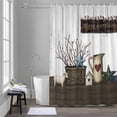 thumbnail image 1 of Bless Our Home Shower Curtain for Bathroom Decor, Blue Star Sheep Branch Pots White Woos Striped Waterproof Fabric Shower Curtain, 54"x78" Set with 12 Hooks, 1 of 9