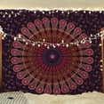 thumbnail image 1 of Bless International Indian Hippie Psychedelic Golden Blue Peacock Mandala 30''x 40'' Tapestry, 1 of 4