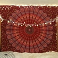 thumbnail image 1 of Bless International Peacock Mandala 72" x 54" Tapestry, 1 of 4