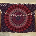 thumbnail image 1 of Bless International Indian hippie Bohemian Psychedelic Golden Blue Peacock Mandala Wall hanging Bedding Tapestry (Purple Pink, Medium (54x60Inches)(137x152cms)), 1 of 4