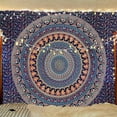 thumbnail image 1 of Bless International Indian hippie Bohemian psychedelic Cotton Multi color mandala Wall hanging Bedding Tapestry (Multi color, King (88x104Inches)(225x265Cms)), 1 of 3