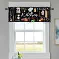 thumbnail image 1 of Bless This Kitchen Family Cook Love Quotes Curtains Valance for Windows, Farmhouse Food Vegetable Seasonal Short Half Topper Rod Pocket, Vintage Home Living Room Bedroom Decor 54, 1 of 6