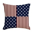 thumbnail image 1 of Bless Our Home America Stars Throw Pillow Covers, 18 x 18 Inch 4th of July Patriotic USA Flag Cushion Case for Sofa Couch, Independence Memorial Day, 1 of 5
