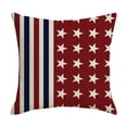 thumbnail image 1 of Bless Our Home America Stars Throw Pillow Covers, 18 x 18 Inch 4th of July Patriotic USA Flag Cushion Case for Sofa Couch, Independence Memorial Day, 1 of 5