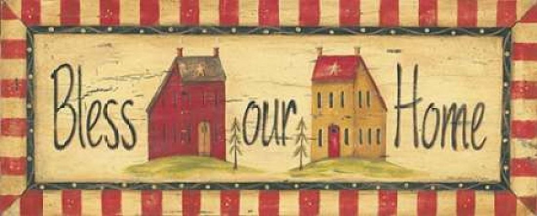 Bless Our Home Canvas Art - Jo Moulton (10 x 20)