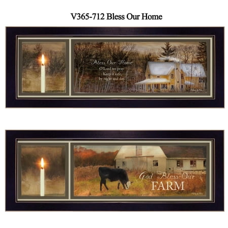 TrendyDecor4U Bless Our Home Collection By Robin-Lee Vieira Wall Art V365-712
