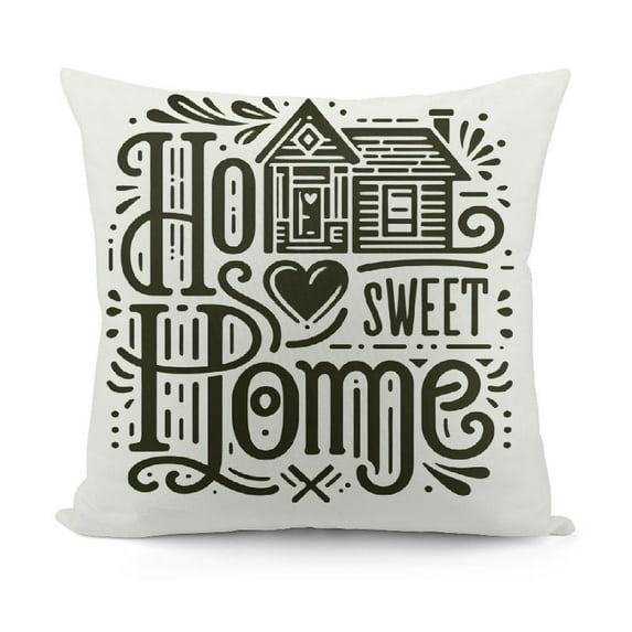 Bless Our Home Farmhouse Eucalyptus Leaves Throw Pillow Covers, Truck Home Sweet Home Cushion Case Decorations