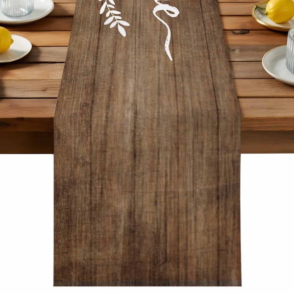 Bless Our Table Runner, Home and All Who enter Cotton Linen Table Cloth, Tablerunner for Kitchen Dining Party Wedding Home Decor 13x36 Inch