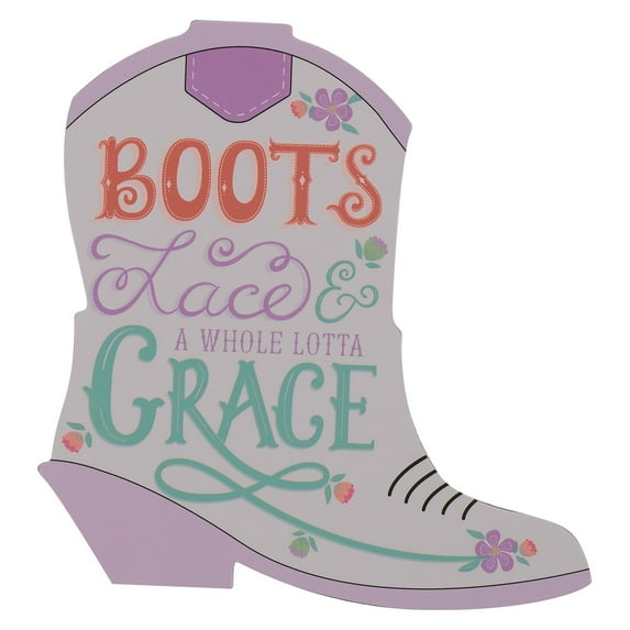 Bless Your Soul Funny Magnets for Magnetic Dry Erase Board, Mini Fridge, Home Office Decor Dorm Refrigerator Locker Accessories and Decorations, Boots Lace Grace Purple Teal White Cowgirl Flower