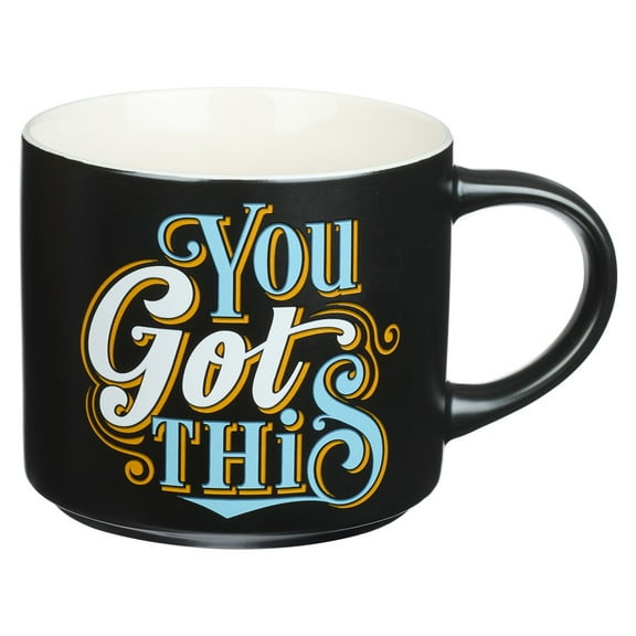 Bless Your Soul XL Black Coffee Mug You Got This, Funny Birthday Gifts for Women/Men, Mom, Dad Co-worker Boss Lady Mug, Retro-Inspired Designs - 15oz Cup