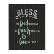 Bless The Food Family & Love Canvas Wall Art, design by Lettered and Lined