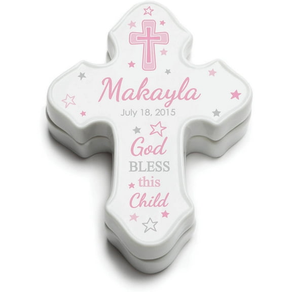 Bless This Child Personalized Keepsake Cross Box For Girls