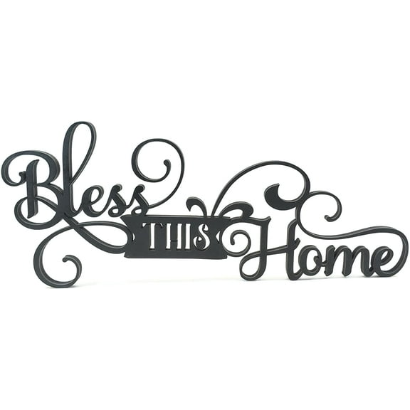 Bless This Home 3D Word Art Wood Cutout 8.5x20